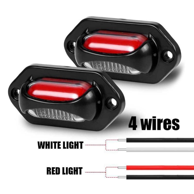 2 шт., светильник для номерного знака автомобиля, универсальный, 8 светодиодов, 12 В, 24 В, номерной знак для грузовика, прицепа, задний фонарь, номерной фонарь