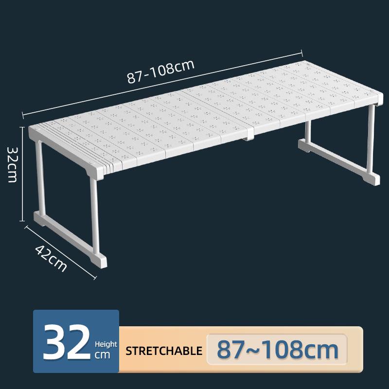 Выдвижной органайзер для кухонной мойки: Многофункциональная многоярусная полка для хранения