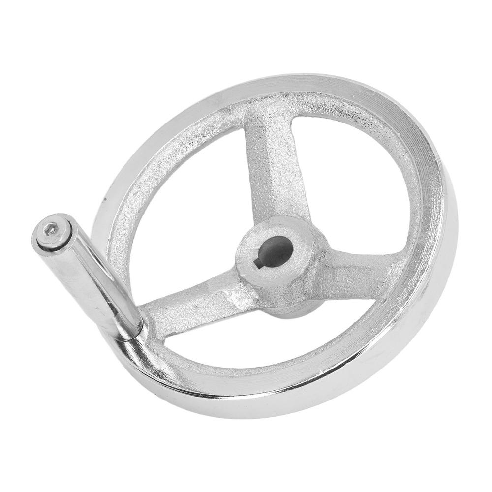 Round Shape Cast Iron Handwheel Cast Iron Material Hand Wheel with Handle  For Lathe