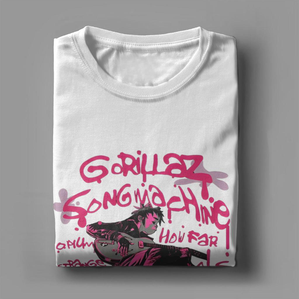 Music Band Gorillaz Punk Rock T-Shirt Summer  Harajuku T Shirts Men Cotton Round Neck Plus Size 5XL Tees Short-Sleeve Tshirt