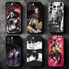 Мягкий чехол для телефона Bungo Stray Dogs Double Black для iPhone 16 16E 17 Air 15 Pro Max 14 Plus 13 Mini 11 12 7 Черная задняя крышка