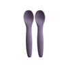 Aidel Silicone Baby Food Spoon, Lilac, 2 Pieces