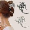 Silver Fashion Metal Spider Large Grab Clip for Women Trendy Cool Personality Shark Clip Back Spoon Pan Hair Clip Hair Grab