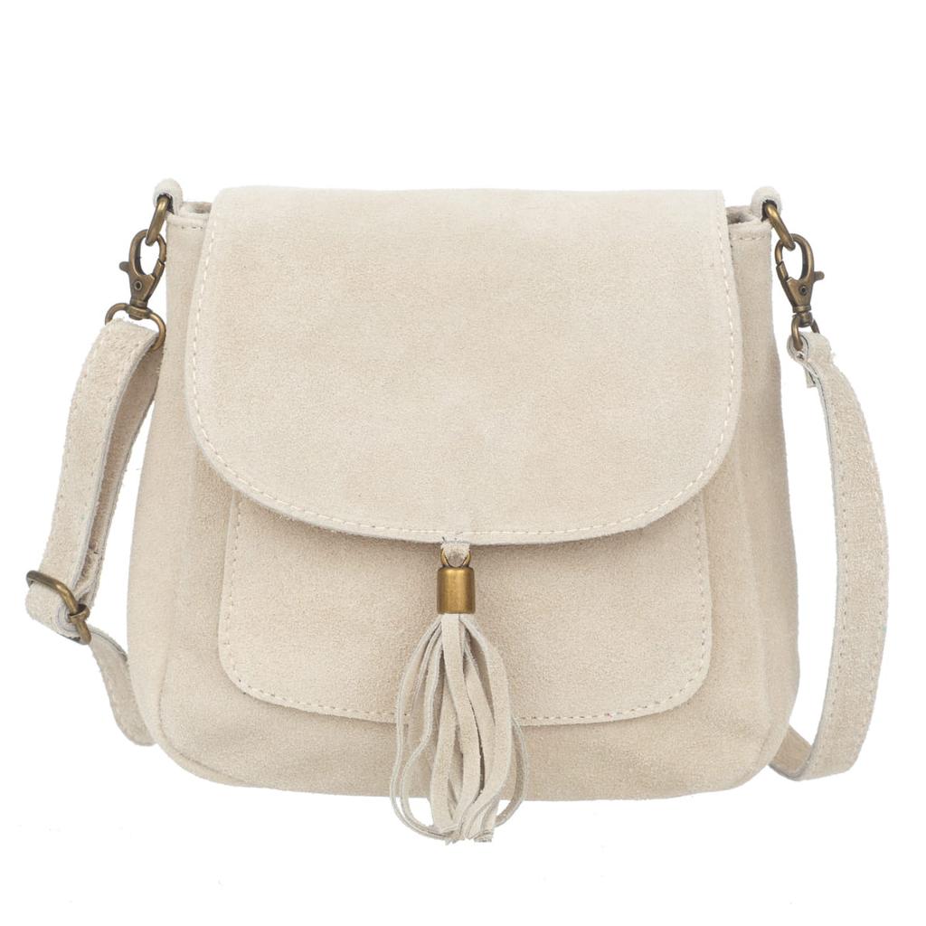 Vera Pelle Vanita Suede Leather Handbag