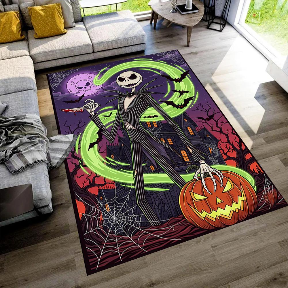 Jack Skellington Area Rug Design for Hallway Living Rooms Bedrooms Foyer Anti-slip Rug Office home decor Best for Christmas