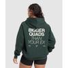 Gymshark Толстовка с капюшоном Bigger Quads Than Your Ex Brushed Victory Green B2b3n Ecsb