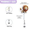 Zoo Animal Badge Reel Set - 10 Scalable Animal ID Clips for Students, Teachers, and Nurses.
