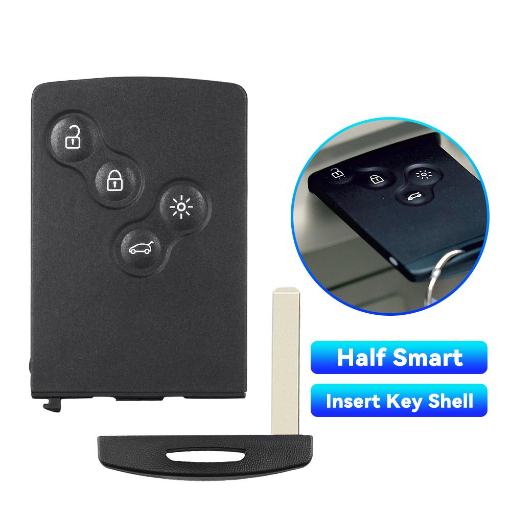 KEYYOU Смарт-карта Чехол для корпуса Пульта ДУ Ключа 2/3/4 Кнопки Для Renault Clio Logan Megane 2 3 Scenic Laguna Espace Fluence