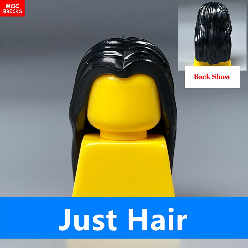 Кирпичики MOC Женские прически Mori Girls Женская модель Прямые волосы 4 см Фигурка Одежда Сборные развивающие конструкторы Игрушки