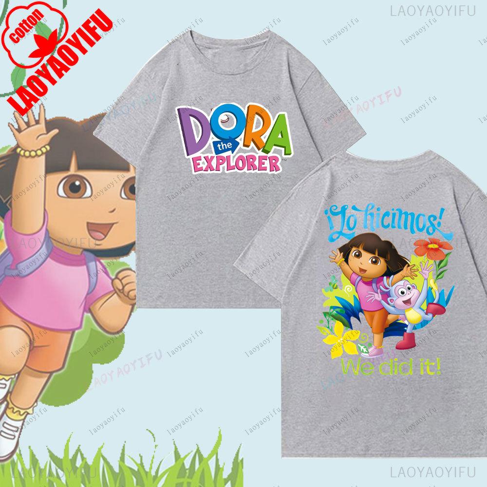 Unisex Dora The Explorer Cartoon Pattern TShirt Cute Harajuku TShirtComfortable Personality Tops Street Fashion Unisex Women