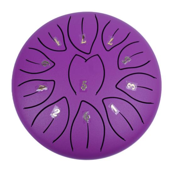 Стальной язычковый барабан 6 дюймов 11 тонов Эфирный дождевой барабанный инструмент для медитации йоги исцеления звуком хэндпан сталь с молоточками для начинающих перкуссионная рука