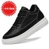 New Height Increasing Shoes for Men 6 8 10cm Invisible Elevator Sneakers White Leathe Sport Zapatillas De Hombre Big Size 46