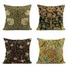 Retro Flower Linen Pillow Cover Living Room Sofa Decoration Cushion Cover 60*60 Office Car Cushion Cover 40*40 Home Decoration