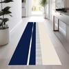 Ковер для прихожей с современным геометрическим рисунком | Темно-синий и кремовый Elegance, мягкий ковер, коврик для беговой дорожки