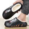 Fashion Winter Men Warm Slippers Cotton Shoes Outdoor Indoor Warm Chef Shoes Men's Couple Home Bedroom Plush Slippers