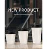 Mubaisen Embossed Disposable 500ml Milk Tea Cups with Lids