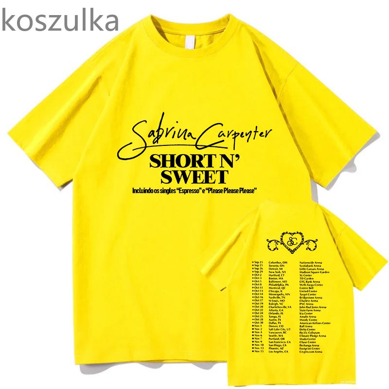 Футболка Sabrina Carpenter Short n' Sweet Album Tour Crewneck Please Please Please Футболка с коротким рукавом унисекс для женщин, модная уличная одежда