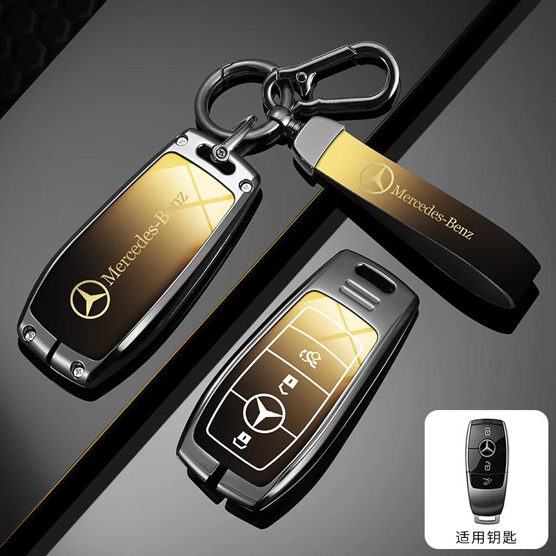 Leather Car Key Full Case Protection Cover Shell Holder For Mercedes Benz AMG W204 W205 W203 W210 W211 W212 W124 W126 W213 W201