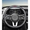 Кожаный чехол на руль из углеволокна Автоаксессуары для KIA Sportage Rio Ceed Proceed Sorento Picanto Optima Niro