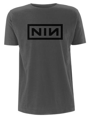 Классическая черная серая футболка унисекс с логотипом Nine Inch Nails