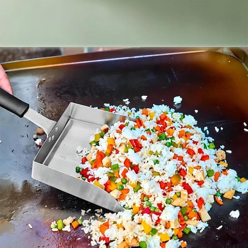 Нержавеющая сталь Пищевая лопатка BBQ лопатка Плита Перемещатель еды Многофункциональная лопата для еды BBQ инструменты Кухонные аксессуары На открытом воздухе