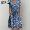 Women's Fashion Summer Spring Short Sleeve O-Neck Casual Dresses