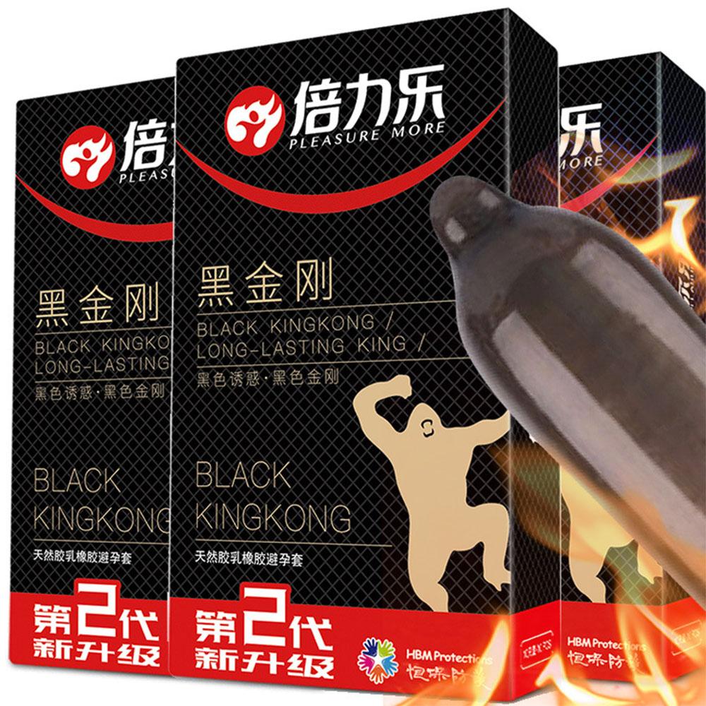 30PCS Black Kingkong Latex Condoms Condoms Durable Anti Premature Ejaculation Delay Black Condoms Adult Sex Products for Man