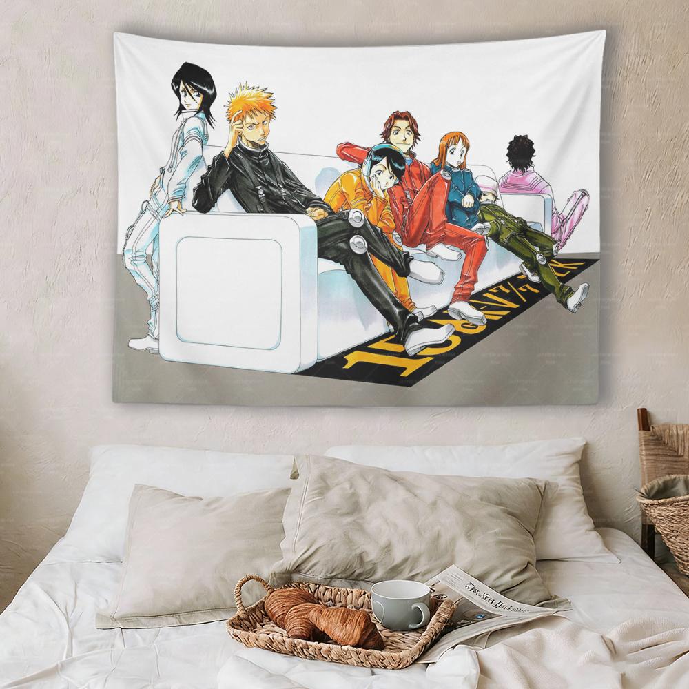 Гобелен с изображением персонажей аниме Bleach Итиго К. Куросаки Настенное панно Эстетичный Декор для спальни Общежития Манга