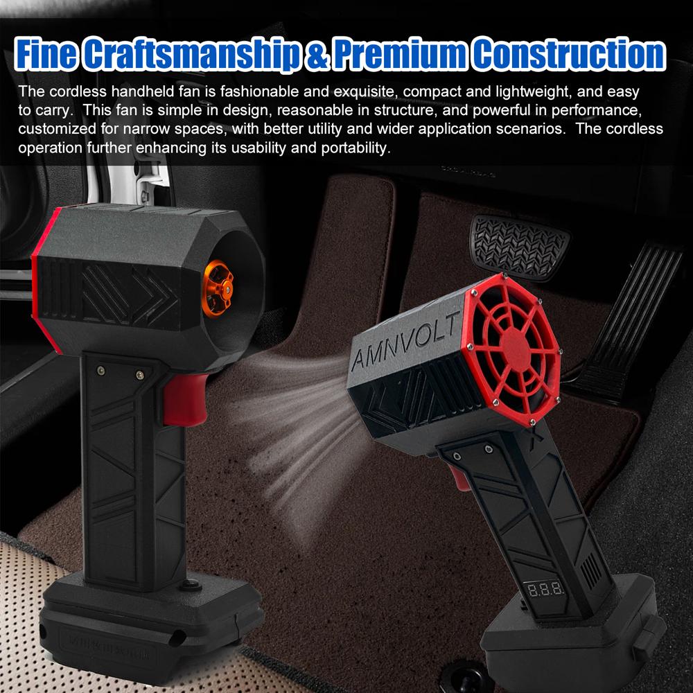 Ручной струйный вентилятор 1000 г, мощный вентилятор с бесщеточным двигателем 50 мм, турбовентиляторный воздуховод высокой мощности