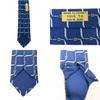 Used HERMES tie Belt Pattern silk Blue Gentleman
