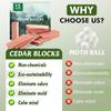 ESRICH Cedar Blocks for Clothes Storage,15 Pack with Metal Hooks,100% Natura Cedars Wood for Closets,Cedars Planks with Sandpaper,Cedar Chips for