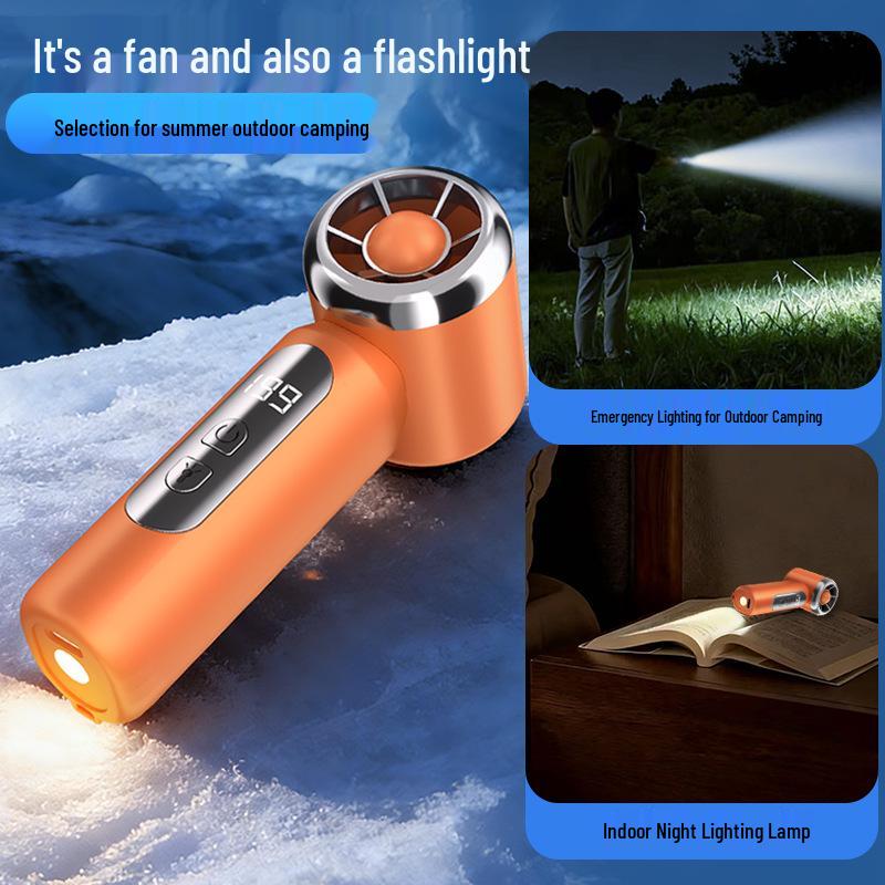 2026 Rechargeable High-Speed Mini Cooling Fan with Digital Display - Portable USB Handheld Ice Pack Fan
