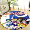 1pc Sailor Moon  Print Round Carpet Chair Round Carpet Suitable for Bedroom Living Room Home Decorative Carpet