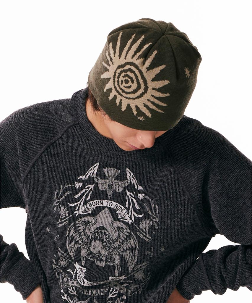 Шапка-бини AAKAM Sun Jacquard (хаки)