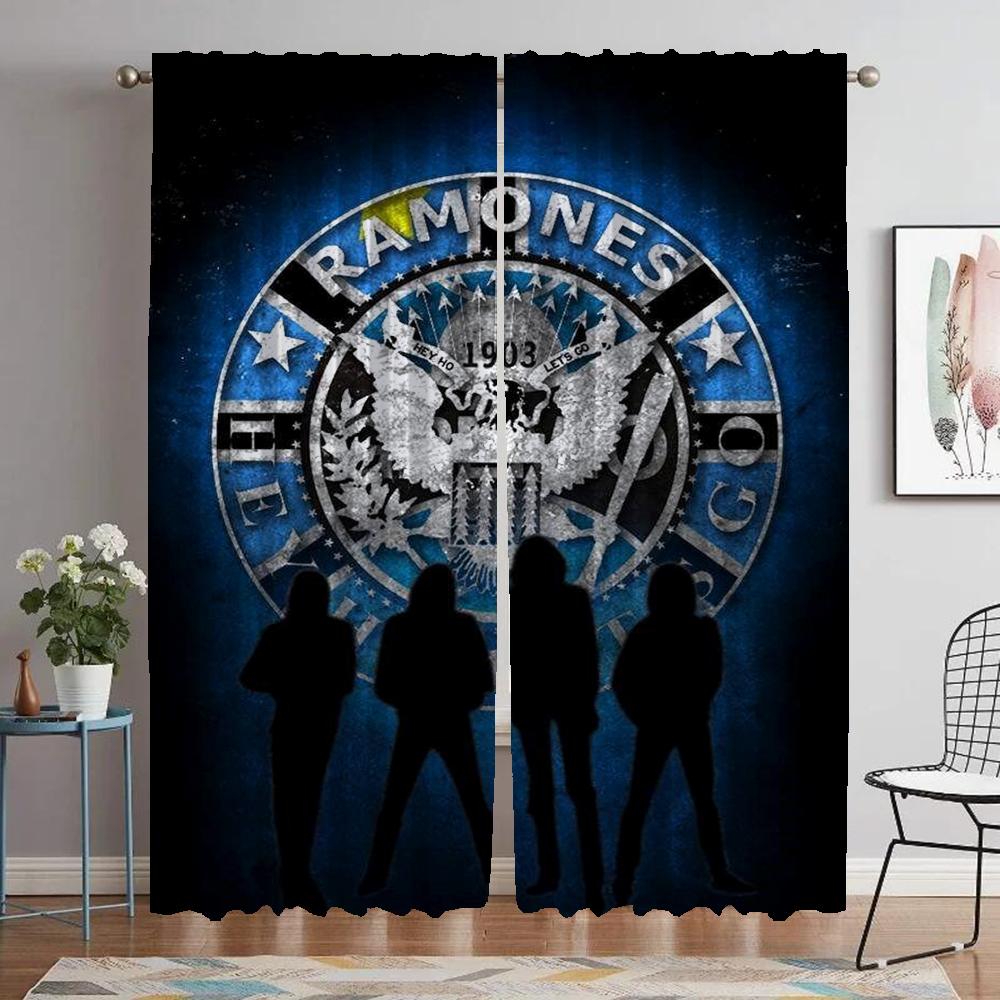 Шторы Ramones Детские шторы для спальни Жалюзи Блэкаут штора для комнаты 2 панели Хэллоуин украшение Перегородка Гостиная