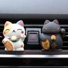 Lucky Cat Car Air Freshener Fragrance Diffuser Resin Art Car Air Conditioner Outlet Vent Perfume Clip Auto Interior