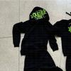 Y2K Хип-хоп Граффити Принт Буквы Комплект Худи Мужчины Женщины Свободный Спортивный Костюм Худи + Штаны Уличная Одежда Комплект