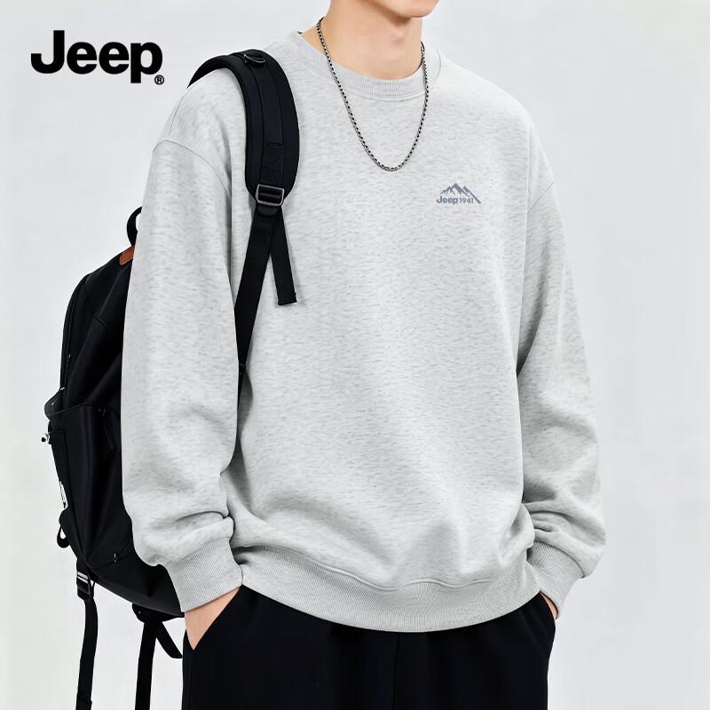JEEP Men's Basic Crewneck Heavyweight Sweatshirt