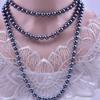 Women's European & American Fashion Imitation Pearl Multilayer Necklace - Simple Knotted Long Sweater Chain