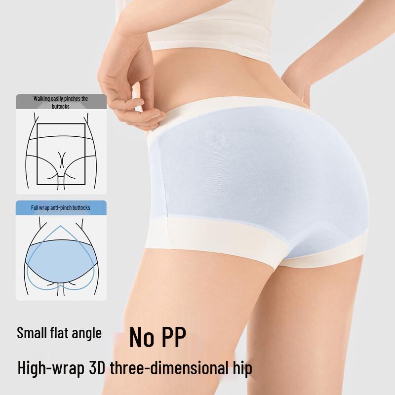 SecretWorld Women's High-Waist Cotton Boxer Briefs