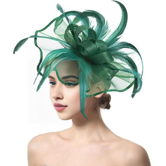 Женская шляпа-волшебница, чаепитие, свадебный цветок, головной убор с перьями, марлевая повязка ручной работы, зажим для невесты, аксессуары для волос