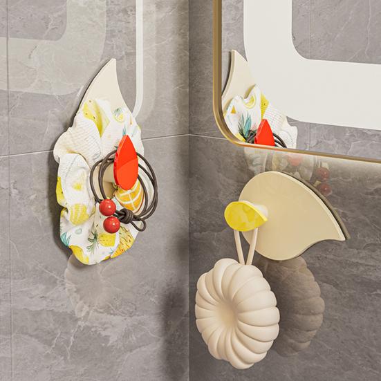 4 шт. самоклеящиеся настенные крючки вешалки для полотенец и одежды с высокой грузоподъемностью простая установка крючки для хранения в ванной и душе