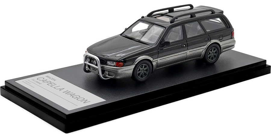 INTERALLIED Hi Story Scale Mazda CAPELLA WAGON FX Блестящий серебристый готовая модель HS506BK 1/43 (1994) Черный/Бесшумный металлик, Модель,