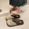 Летне-осенние новые женские тапочки для ношения на улице, женские тапочки на толстой подошве с закрытым носком, сандалии