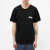 Stussy Футболка Falls Tee Классический Постер Короткий Рукав Американский Винтаж Унисекс Топы Черный 1904475-BLACK