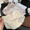 Женские Весенне-Летние Трусики-Слипы с Рисунком Маленького Медведя, Невидимые, из Ледяного Шелка 10A, Антибактериальные, из Модала, Средняя Посадка