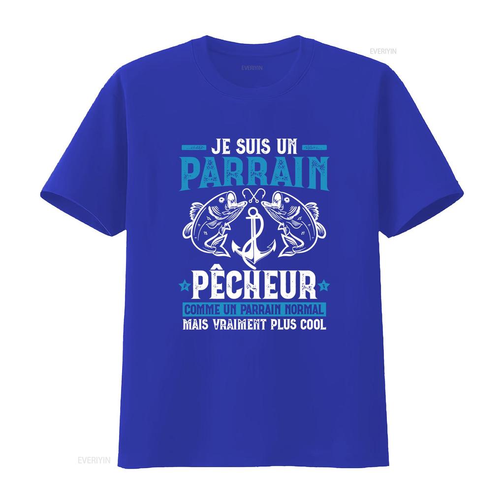 Vintage Cool French Slogan Fisherunisex Anchor Print Casual T Shirt Vintage Designer Clothes Versatile Graphic Streetwear