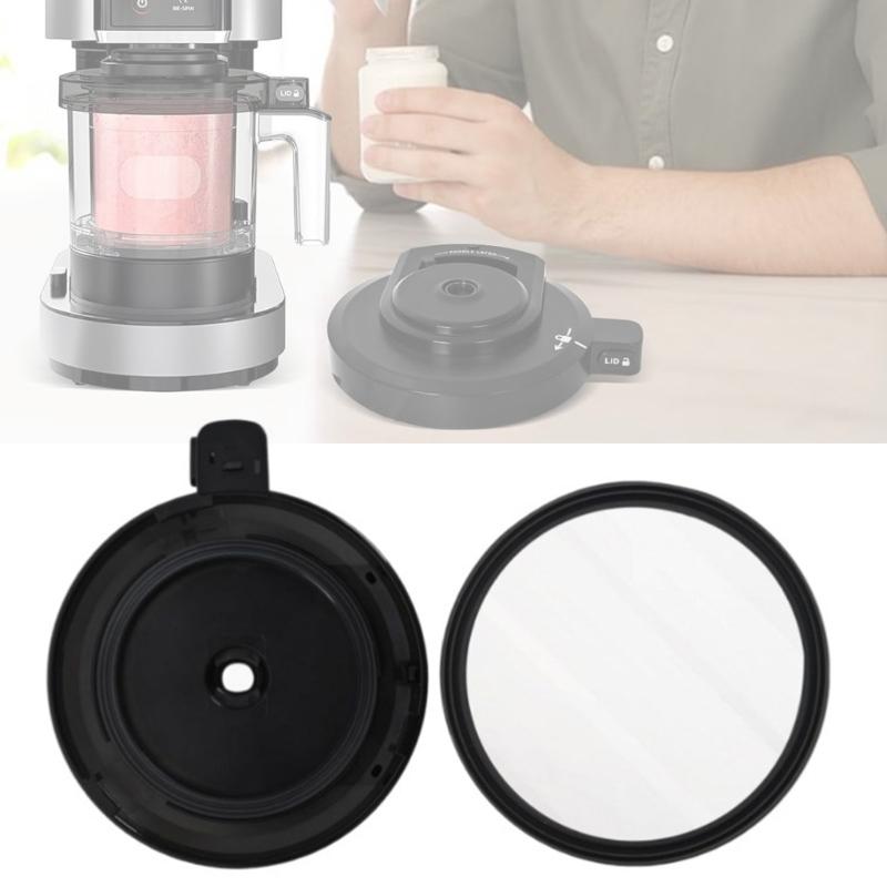 Reusable Outer Bowl Lid Ice Cream Maker Replacement Component ABS Texture for Smooth Operation and Splashs Prevention