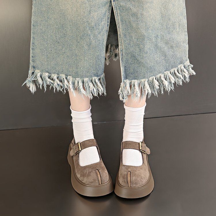 Jk с юбкой универсальные легкие туфли в стиле ретро с толстой подошвой туфли Мэри Джейн одинарные женские новые весна и осень 2025