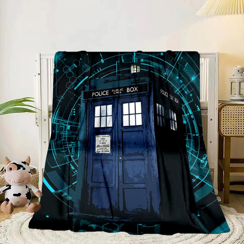 telephone booth Blanket Flannel Blanket for bed, sofa, Camping, Hiking, Picnic Essentials, gift for family Fan gifts